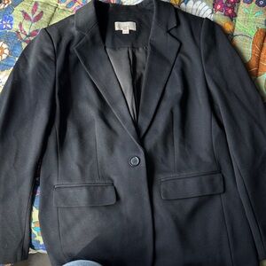 LOFT Black Structured Tailored Blazer